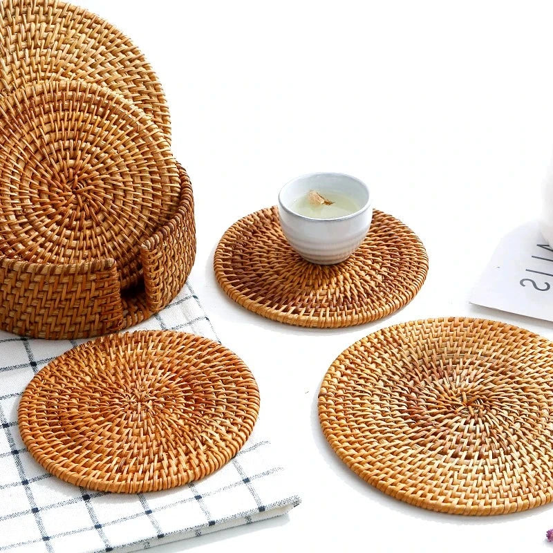 Descanso de Mesa - Rattan Natural-Crysalys Decor