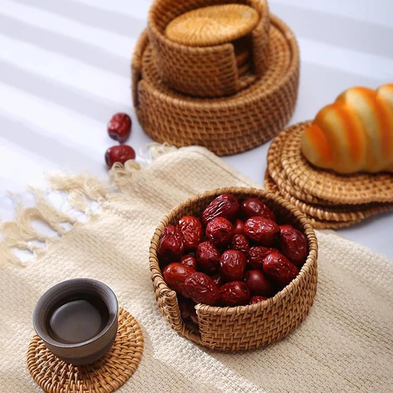 Descanso de Mesa - Rattan Natural-Crysalys Decor